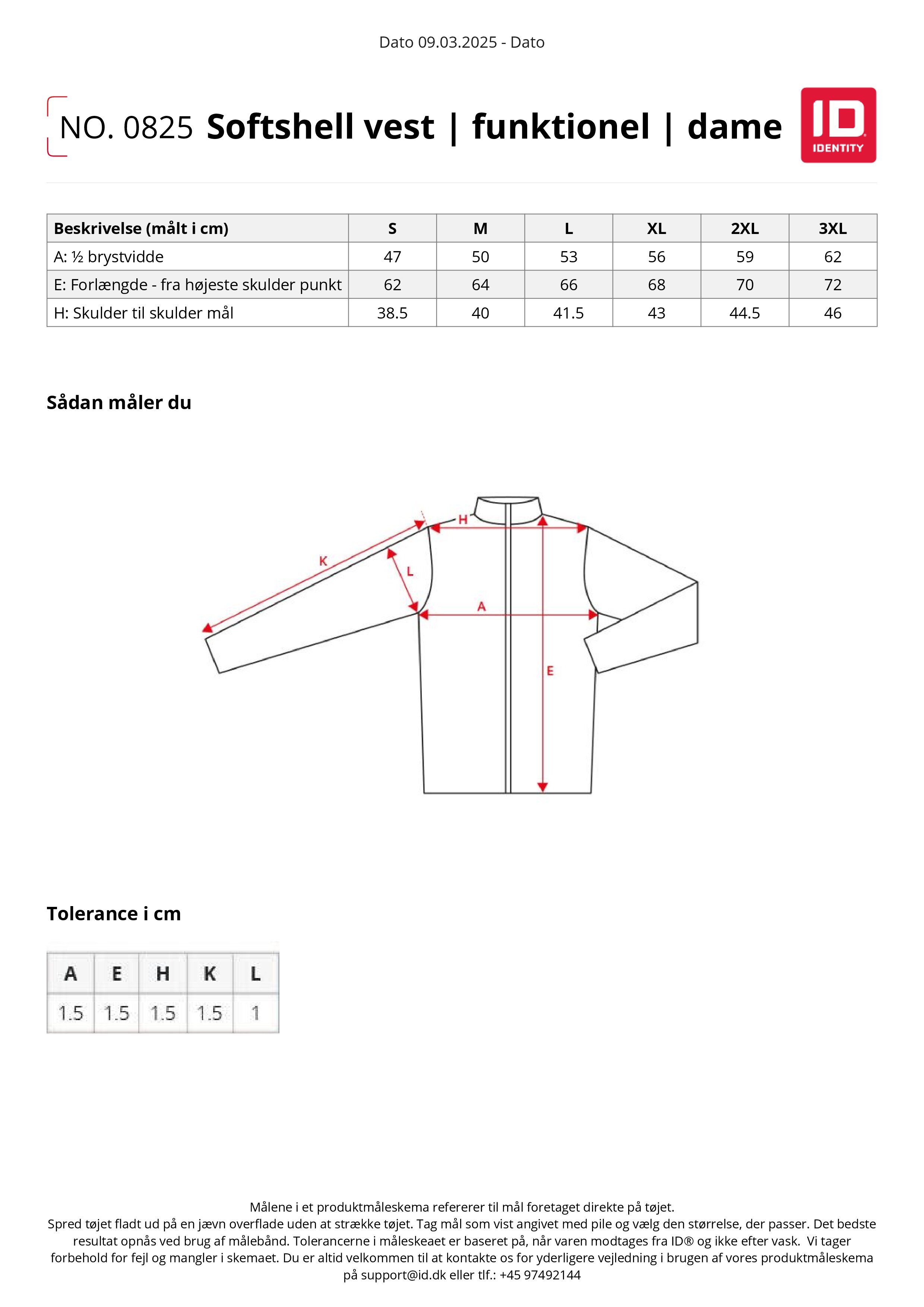 Produktmålskema